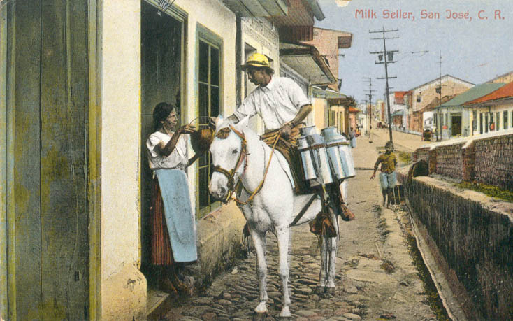 Livraison du lait, San Jos  Annes 1900.