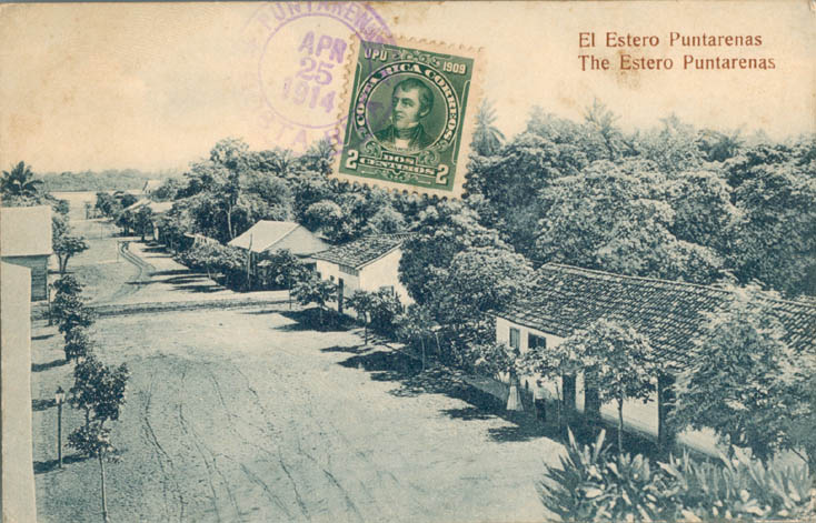 Rue longeant lestuaire, Puntarenas - annes 1910.