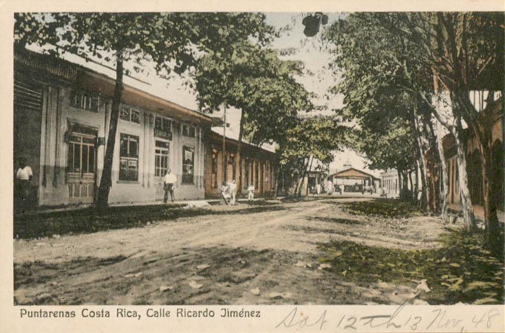 La rue Ricardo Jimnez, Puntarenas - annes 1940.