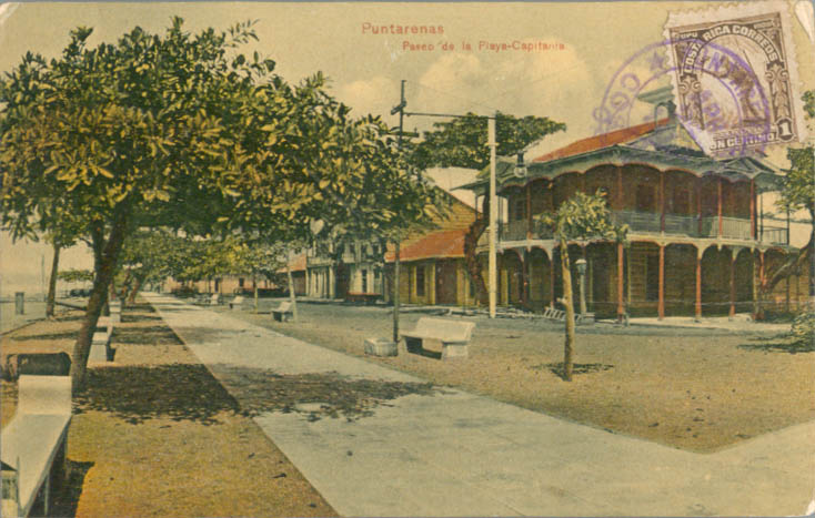 Le Paseo de la Playa Capitana, Puntarenas - annes 1910.