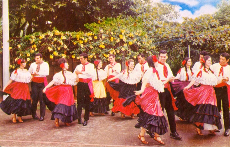 Ensemble ballet costaricien traditionnel du Ganacaste- Annes 1960.