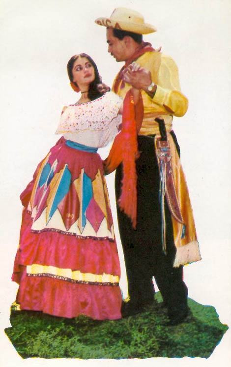 Couple en costume traditionnel - Annes 1960.